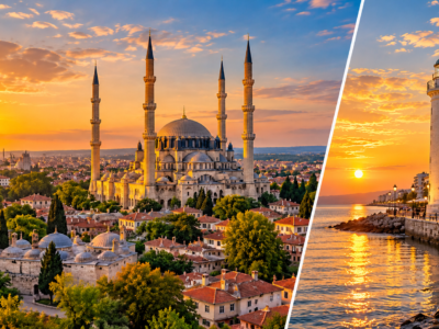 Edirne and Alexandroupoli at Sunset